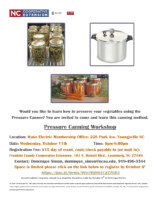 Cover photo for Pressure Canning Workshop