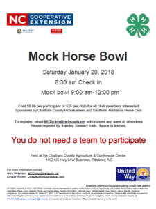 Cover photo for Mock Horsebowl Event January 20