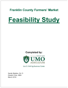 Cover photo for Franklin County Farmers' Market Feasibility Study