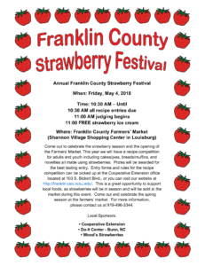 Cover photo for 2018 Strawberry Festival