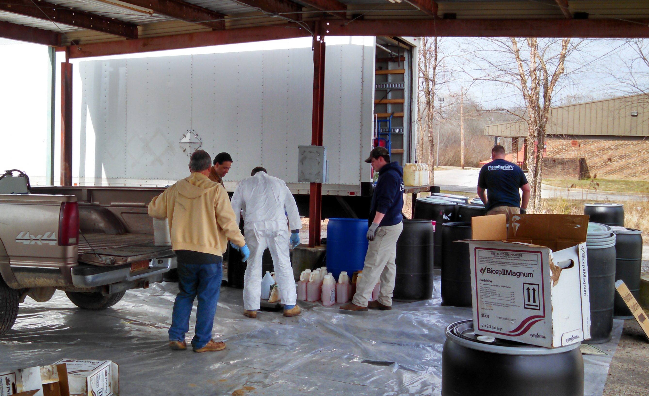 photo of people at the 2017 Pesticide Collection Day in Louisburg