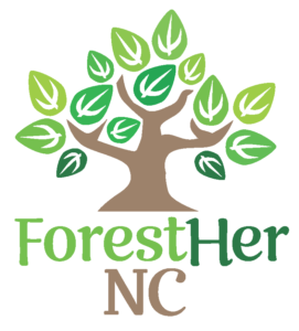 Image of ForestHer NC logo, a tree with ForestHer NC below.