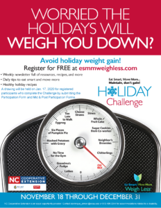 Image of the Holiday Challenge flyer with dates and registration information.