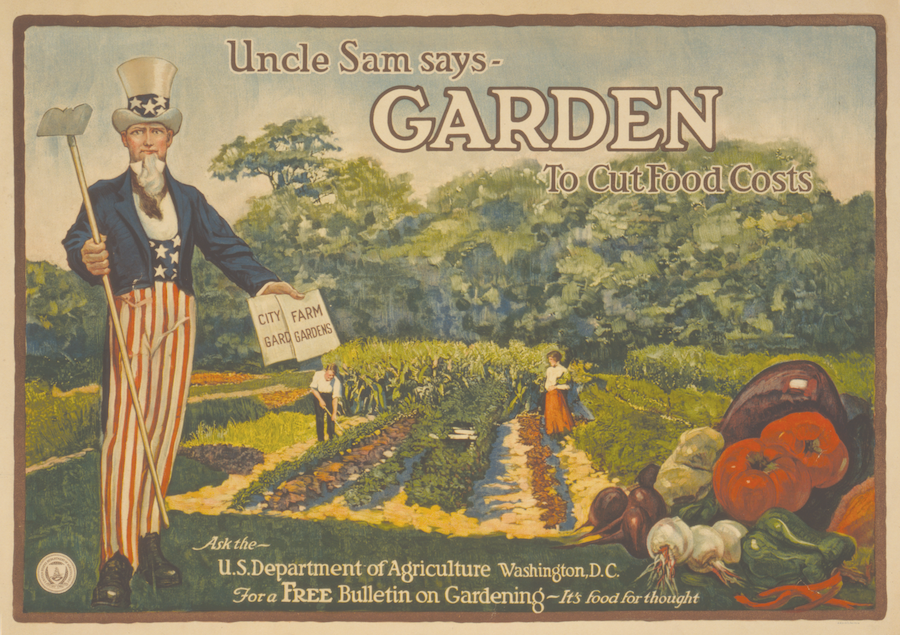 Uncle Sam Says Garden to cut food costs