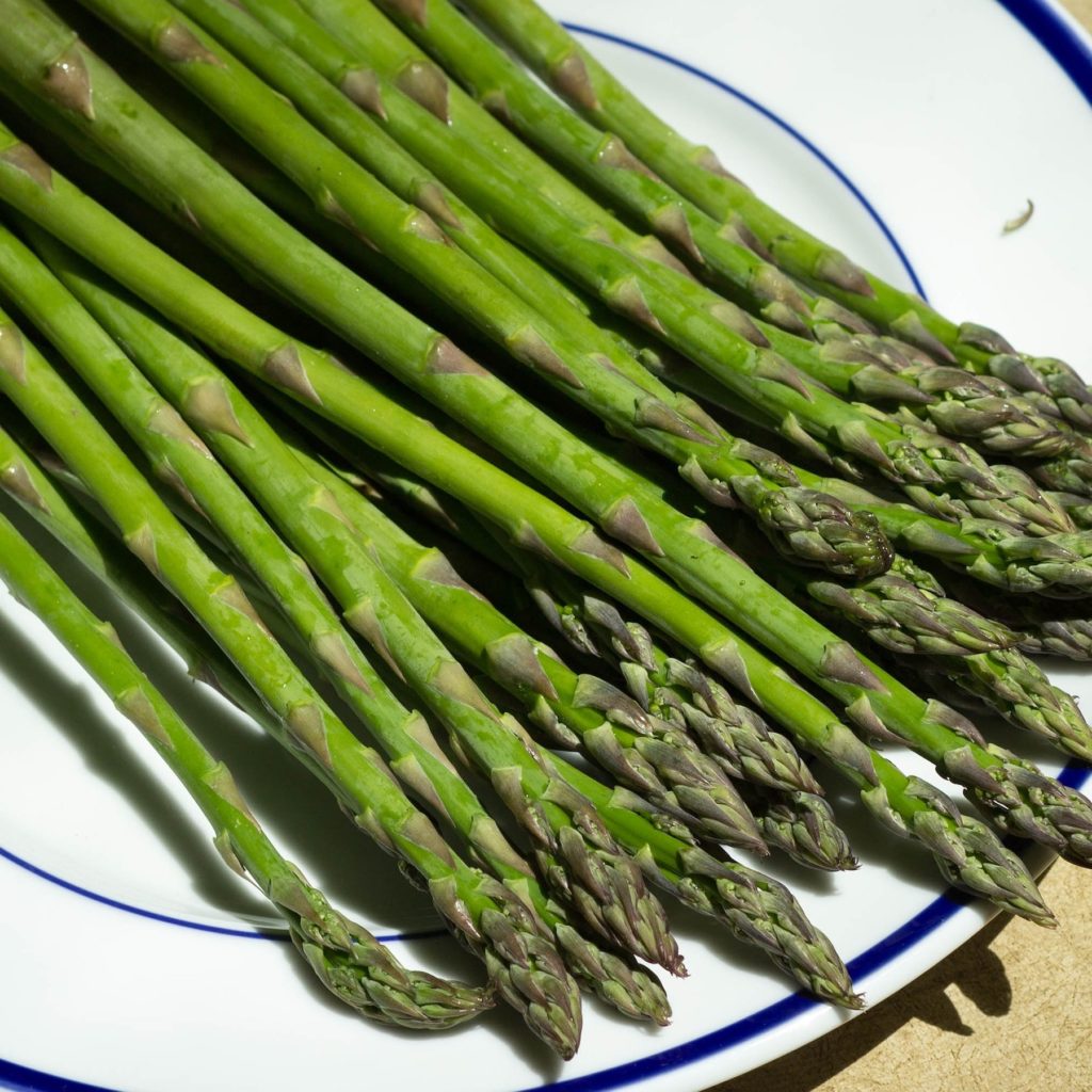 image of asparagus on a serving platter