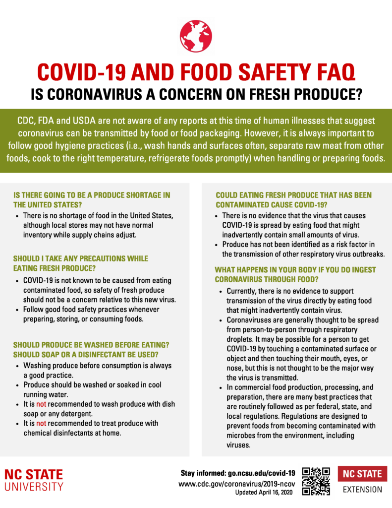 Retail Produce Food Safety COVID-19 Flyer