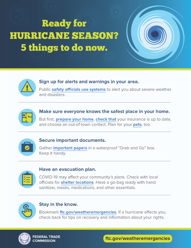 Hurricane season prep flyer