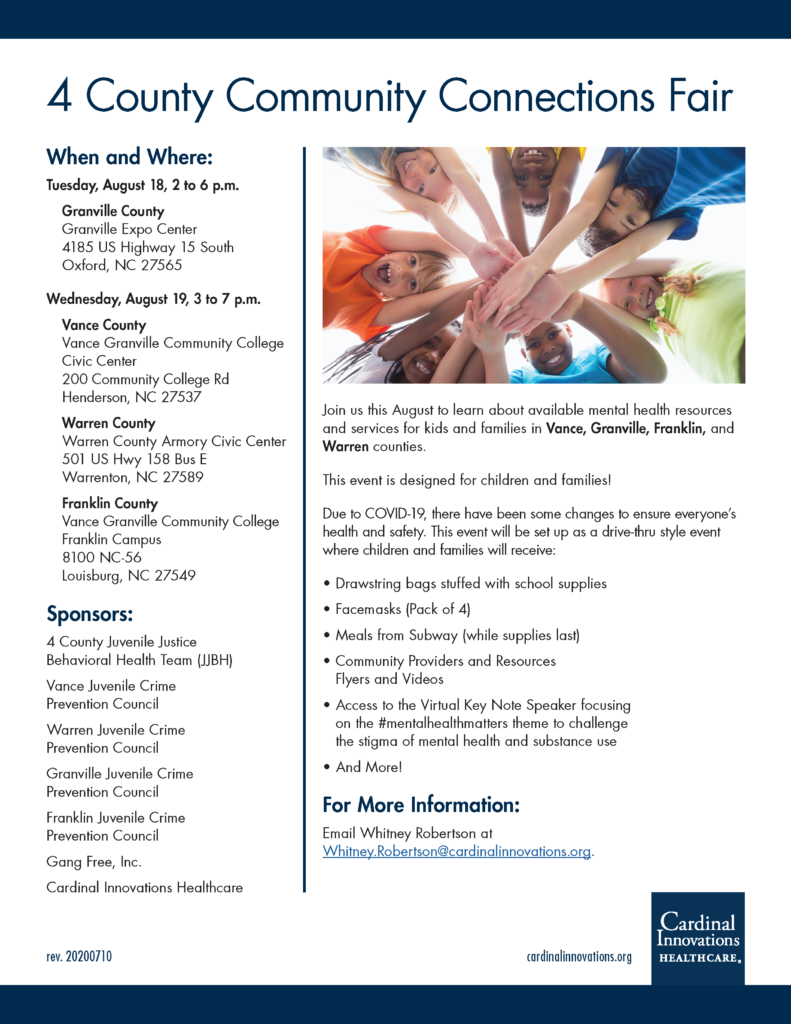 2020 Community Connections Fair flyer