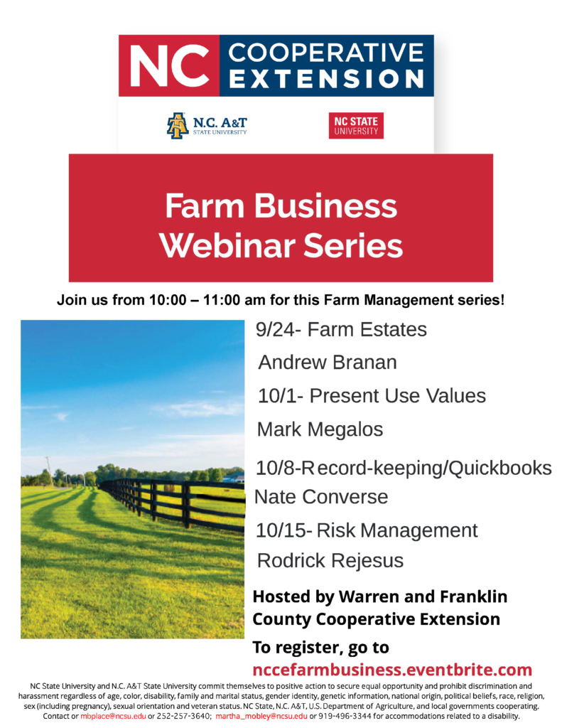 Farm business webinar flyer