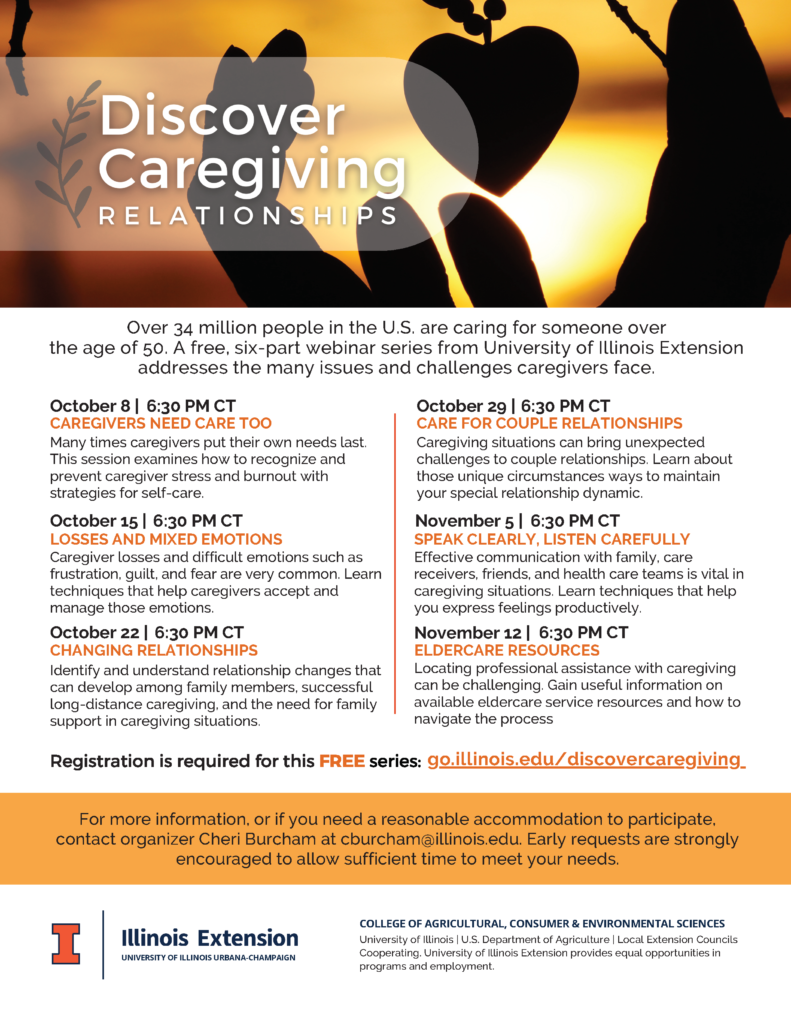 Discover Care Giving Series flyer