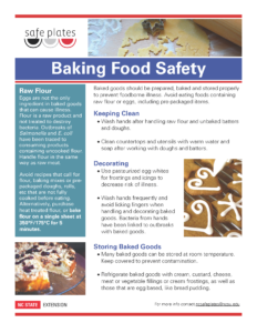 Safe Plates Baking Food Safety fact sheet