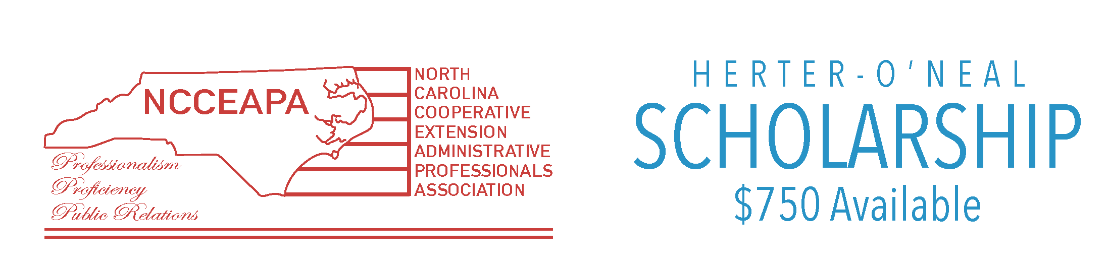NCCEAPA logo and Herter O'Neal Scholarship header