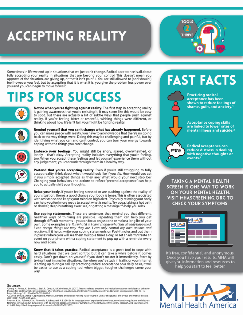 Accepting Reality Fact Sheet