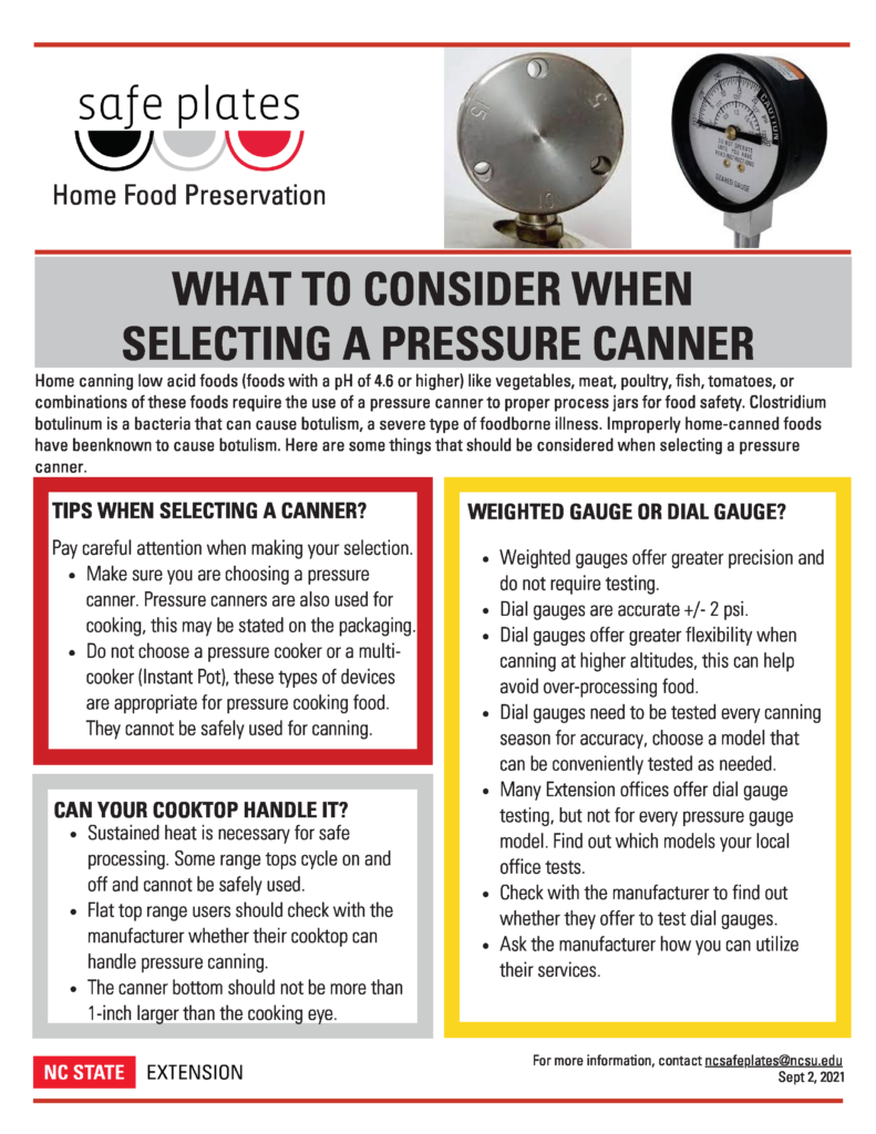 Considerations When Picking a Pressure Canner SafePlates