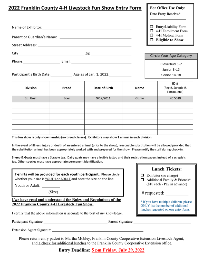 2022 4-H Fun Livestock Show Entry Form Page 1.png