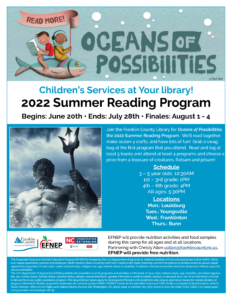 Oceans of Possibilities Reading Program flier