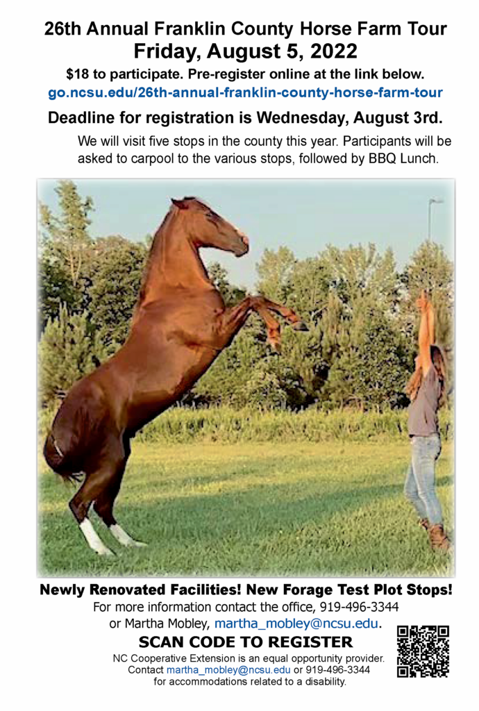 2022 Franklin County Horse Farm Tour Brochure page 1