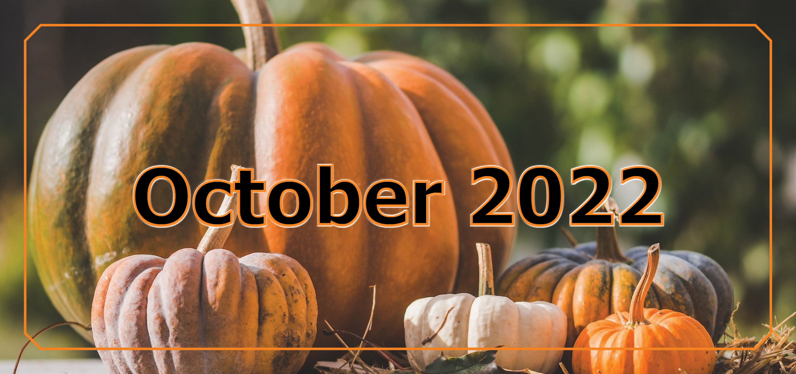  October 2022 on a pumpkin background