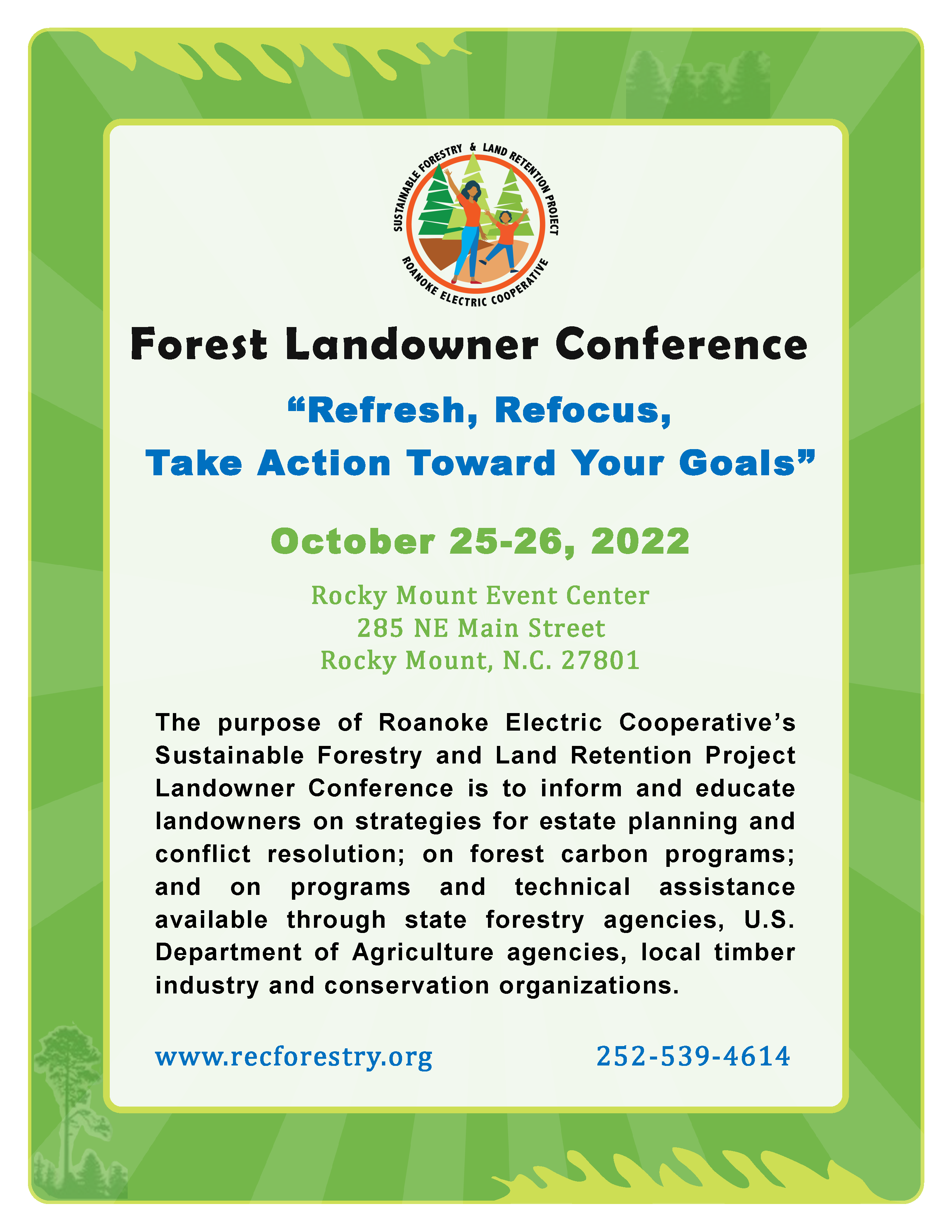 Forest Landowner Conference program page 1