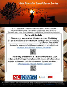 Visit Franklin Small Farm Field DaySeries flyer with dates, time, info and location