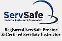 ServSafe logo Registered ServSafe Proctor & Certified ServSafe Instructor