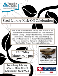 Seed Library Kickoff Celebration