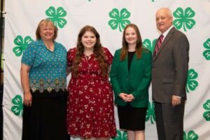 Alesia Moore, Meredith Potter, 4-H State Member Engagement Officer and Franklin County 4-H'er Emma Haynes and Duke Energy Representative;